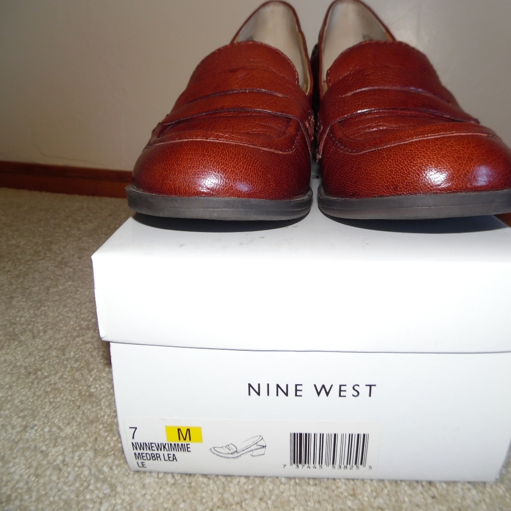 Nine West Women's Brown Leather Loafers